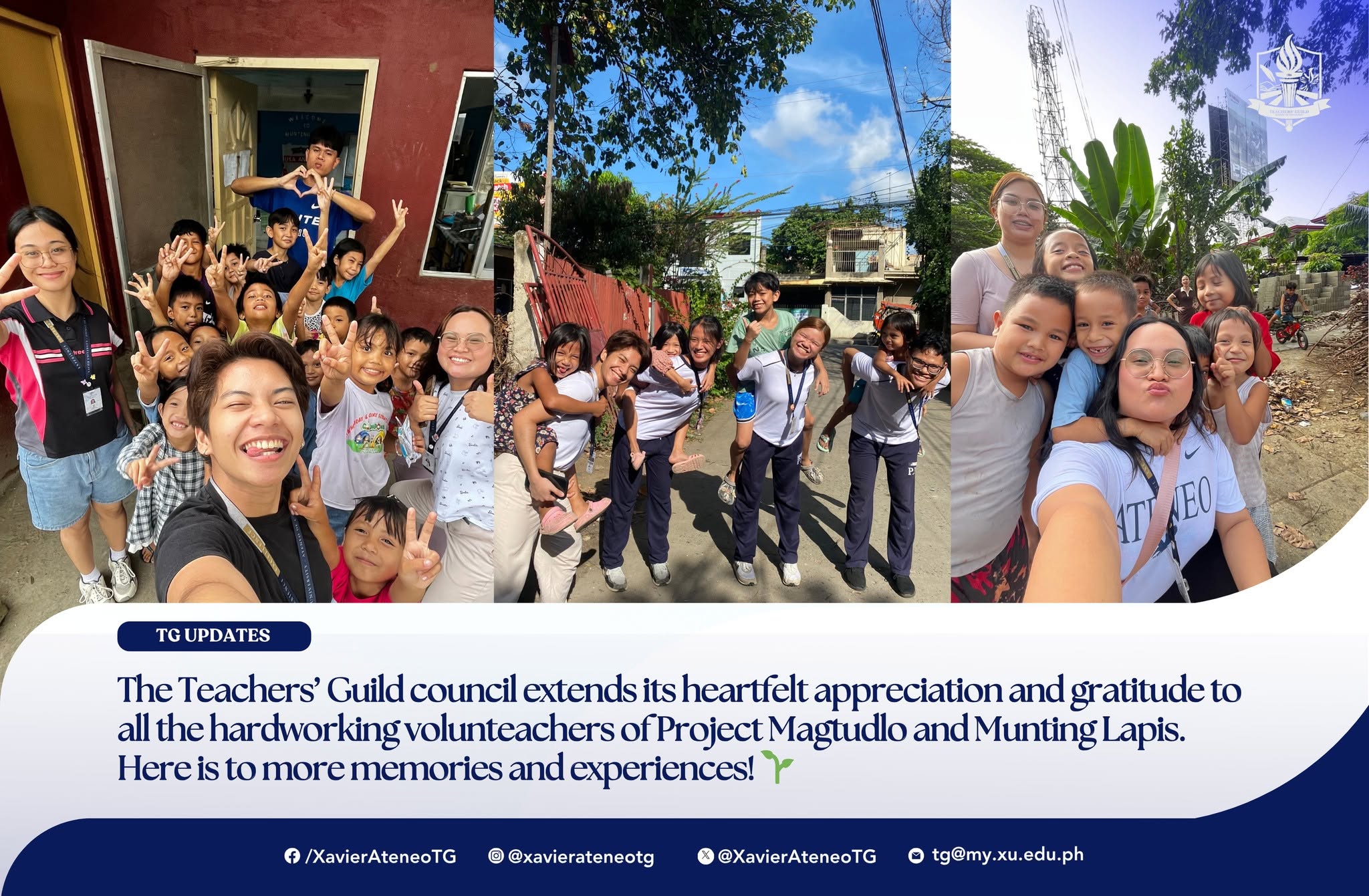 Munting Lapis children and volunteers gathered outdoors